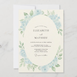 Invitación Boda Corona de Violeta en Polvo