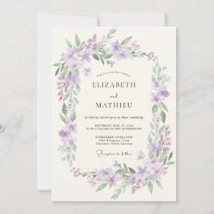 Invitación Boda Corona delicada de Lila
