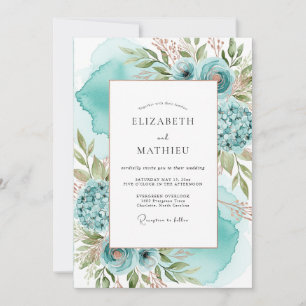 Invitación Boda Costera Aqua Pristina