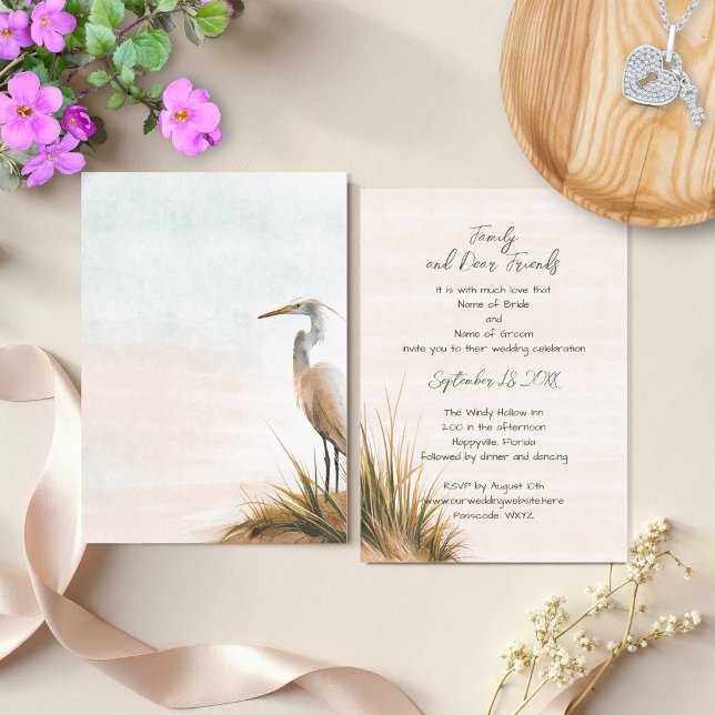 Invitación Boda Costera Boho Todo en Uno (Subido por el creador)