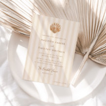 Boda Costera con Monograma de Concha Caprichosa