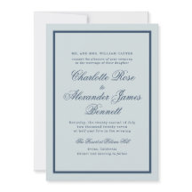 Boda Costera Dusty Blue Escritura Clásica