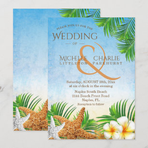Invitación Boda costera en la playa