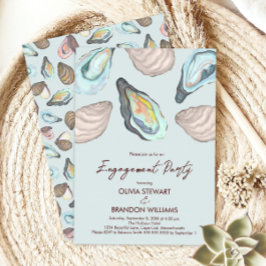 Invitación Boda Costera Fiesta de Compromiso con Ostras Asada