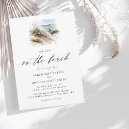 Invitación Boda costero acuático acuarela Beach Ocean