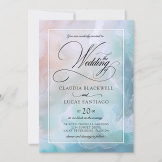 Invitación Boda costero de las olas de playa