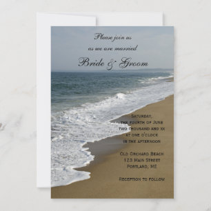 Invitación Boda costero de playa y océano