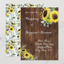 Boda Country Greenery Sunflowers