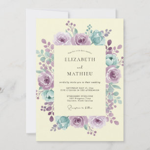Invitación Boda Cream Mauve Bloom