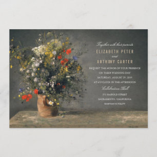 Invitación Boda creativo único de vasijas de flores de época