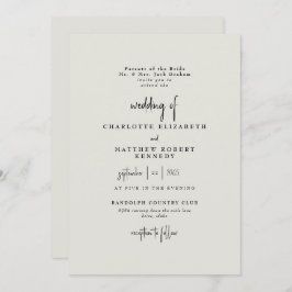 Invitación Boda Crema Fiel para siempre III