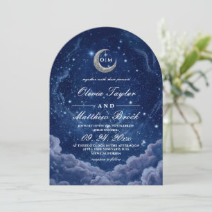 Invitación Boda Crepuscular Azul Celestial