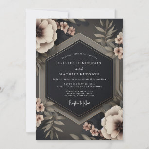 Invitación Boda Crepuscular Gris Carbón