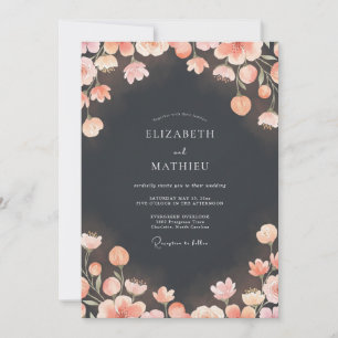 Invitación Boda Crepuscular Sensual Gris Carbón