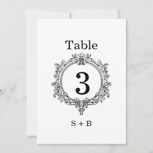 Invitación boda Cresta de follaje en blanco y negro