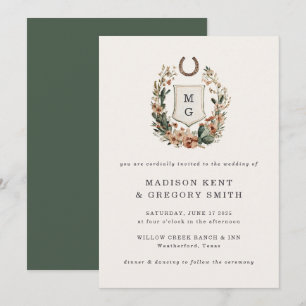 Invitación Boda Cresta del País de Cactus de Herradura 