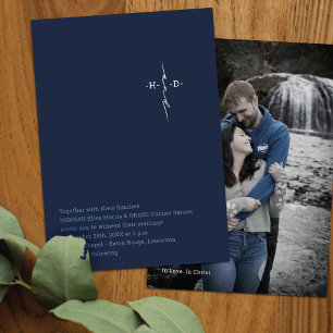 Invitación Boda Cristiana Cruz de Iniciales de la Pareja