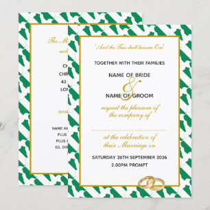 Invitación Boda cristiana de NIGERIA Naija