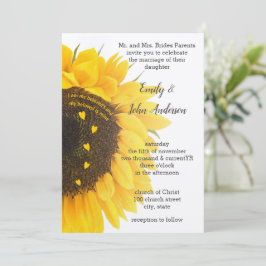 Invitación Boda Cristiana Soy Mi Amado Girasol 