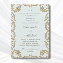 Boda Cristiana Verso de la Biblia Barroca Azul Pol
