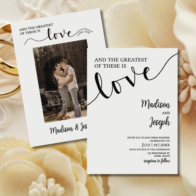 Invitación Boda Cristiano Elegante Tipografía Simple (Subido por el creador)