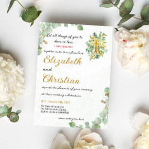 Invitación Boda cristiano simple y hermoso