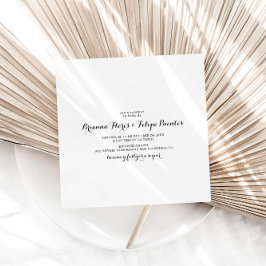 Invitación Boda cuadrada española simple