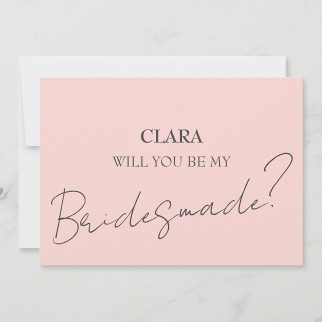 Invitación Boda cuadrado rosado (Anverso)