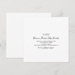 Invitación Boda cuadrado simple en español