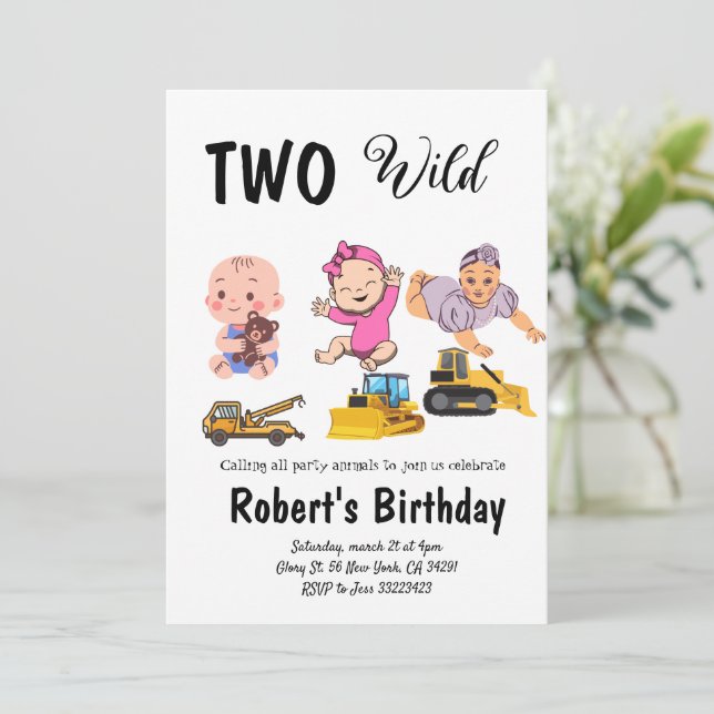 Invitación Boda cumpleaños de eucalipto verde (Anverso de pie)