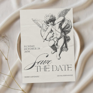 Invitación Boda cupido de ángel de cosecha