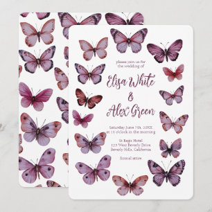 Invitación Boda CUSTOM Elegante De Mariposas