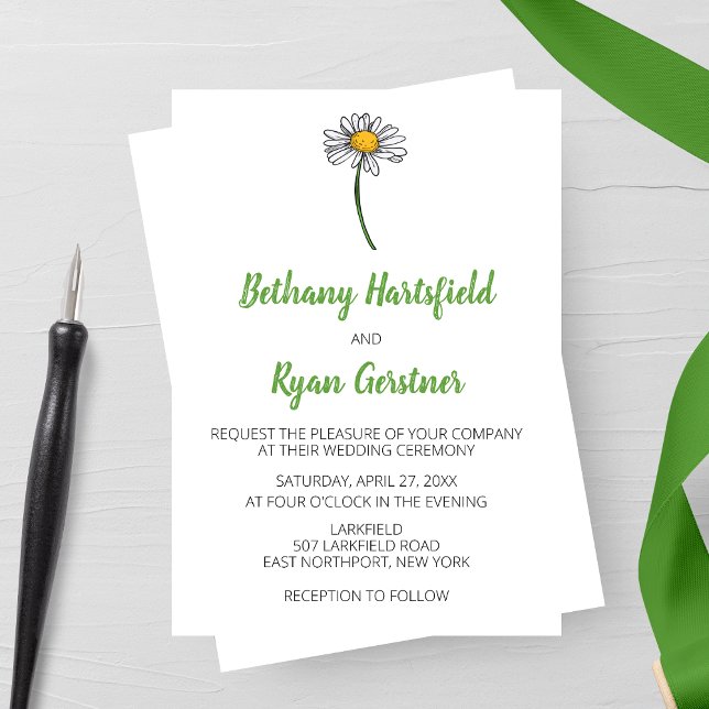 Invitación Boda Daisy minimalista (Subido por el creador)