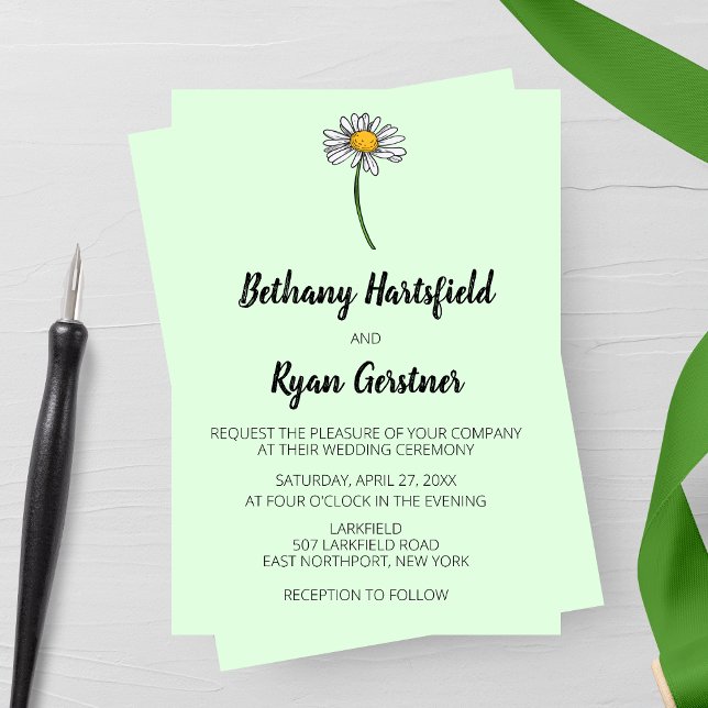 Invitación Boda Daisy minimalista (Subido por el creador)