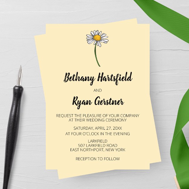 Invitación Boda Daisy minimalista (Subido por el creador)