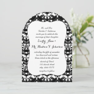 Invitación Boda Damask de Black Lovebird