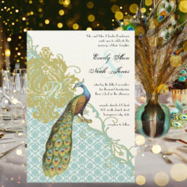 Invitación Boda Damask Endibia Laguna Pavón Vintage