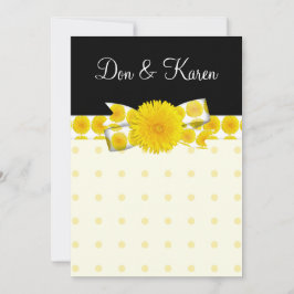 Invitación Boda Dandelion amarillo Springtime
