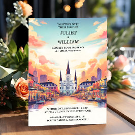 Invitación Boda Day Lobster Beach Ocean Summer New Orleans