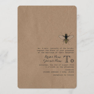 Invitación Boda De Abeja De Miel Inspirado En El Cartón