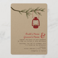 Boda de acampada del árbol verde verde rojo