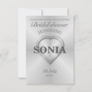 Invitación Boda de acero inoxidable cepillado