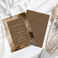 Boda de acuarela artística de chocolate de oro mod