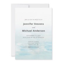 Boda de acuarela azul moderno