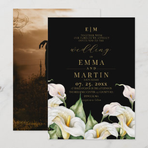 Invitación Boda de acuarela bohemio con florales