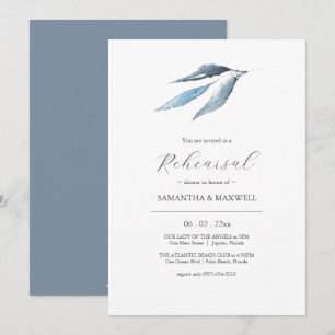 Invitación Boda de acuarela botánica Ensayo Cena