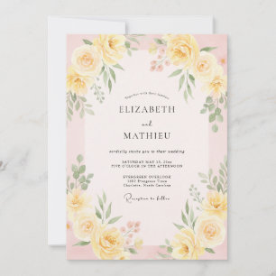 Invitación Boda de Acuarela de Agua de Manantial Luminosa Ama