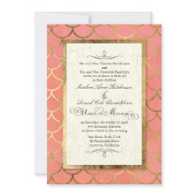 Boda de acuarela de color dorado de patrón de shel