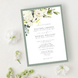 Invitación Boda de acuarela de color verde gris formalmente b