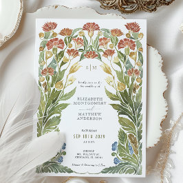 Invitación Boda de acuarela de flores silvestres
